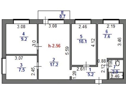 Продаётся 4х комнатная квартира
