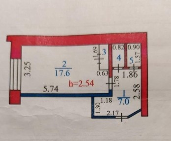 Продаётся 1- комнатная ул Красина, 1