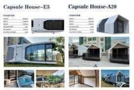 Модульный дом капсула из 2 и 3 спальни с бытовой техникой и мебелью
