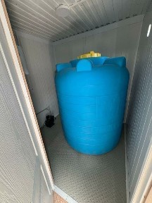 Контейнер под санузел, с баком, туалетом