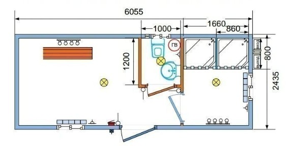 Контейнер душевая, туалет, санузел