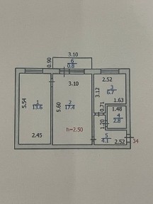 Продаётся квартира 2х комнатная
