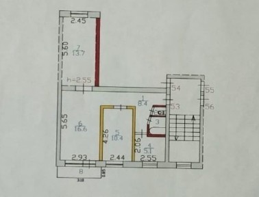 Продается 3х комнатная квартира в Топаре, ул. Атамекен 16 (Ленина 16)