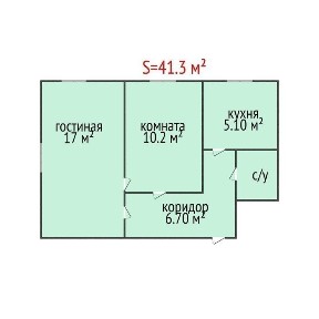 Двухкомнатная квартира. Затоболовка.