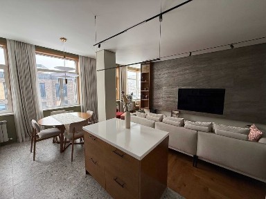 Сдается стильная 3-комнатная квартира с террасой и панорамным видом