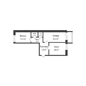 2х комнатная квартира по ул. Садовая 73 за 19,9 млн тнг