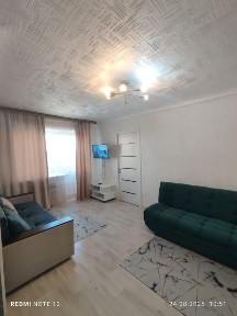 Двухкомнатная. Четыре отдельных спальных места. Улица Абая.