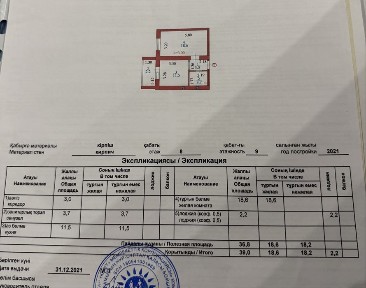 1 комнатная квартира
