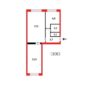 ! Продаю уютную 2-комнатную квартиру! 23 мкр. 1 этаж из 5