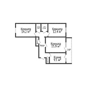 Продажа 3-комнатной квартиры в 5 микрорайоне