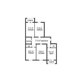 Продам 4 к. кв. - 143 квадрата