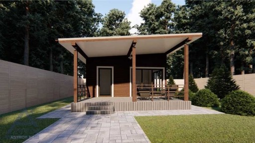 Готовая баня (дом, дача) из клееного бруса 6×8.5 м + терраса в Алматы