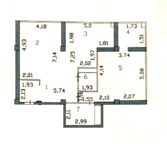 2 комнатная квартира в Есильском Районе