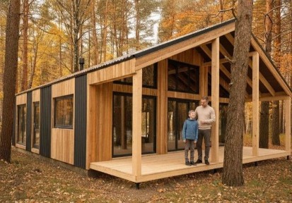 Дом из дерева мобильный дом в наличии