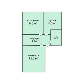 Двухкомнатная квартира. Затоболовка