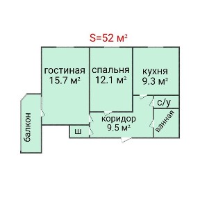 Двухкомнатная квартира район Западного.