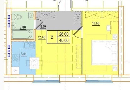 Продажа 2-комнатной квартиры, Береке 19