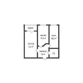 Продажа 2-комнатной, мкрн Юбилейный 2\6, 50,3м2, не угловая