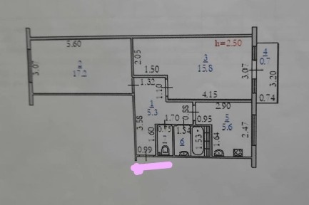 2х комнатная квартира, светлая, теплая