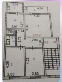 3-комнатная квартира, Лен проект.