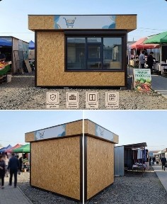 Продам торговый павильон 3х2 м. Мобильный бутик из OSB