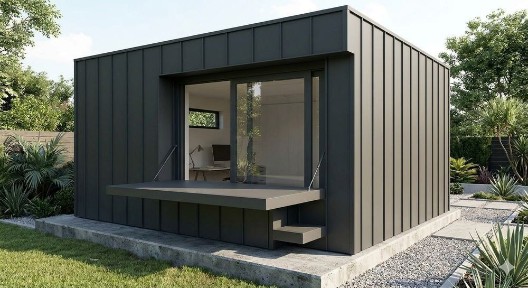 Модульный кабинет на участке (садовый офис), garden office