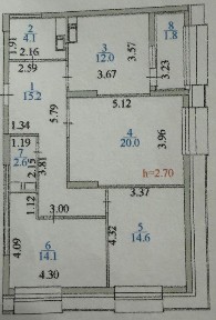 3х комнатная квартира 86.2 м2 (ЖК Поколение)