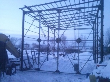 Ангар 6×6×10 профлист крыша цинк, стены полимерная. Кругом металл.
