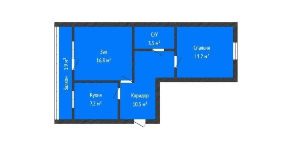 Продажа 2-комнатной квартиры на 2 этаже Тауельсиздык 170