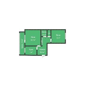 Продажа 2-комнатной квартиры Алтынсарина 105 на 1 этаже