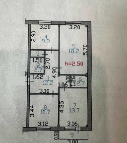 3х КШТ О. Бокея (Утепова) 31 1988гп 3 этаж 72м2 можно в ипотеку