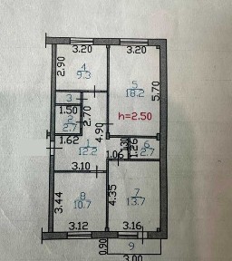 3х КШТ О. Бокея (Утепова) 31 1988гп 3 этаж 72м2 можно в ипотеку
