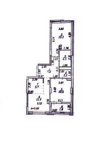 3 комнатная 58 м2 Salman City