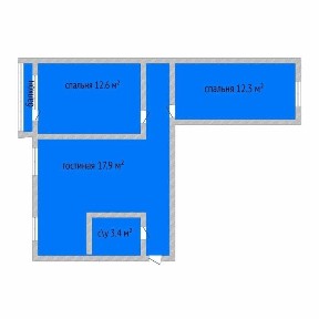 Продам 3х комнатную в центре
