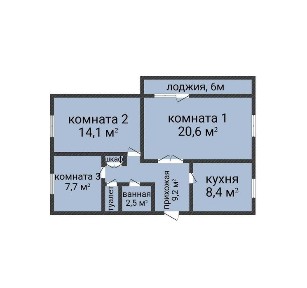 3-комн. ул. пл. в центре