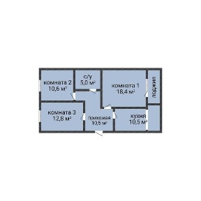 3-комн. кв. ул. пл. в центре
