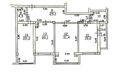 3-комнатная квартира · 134 м²