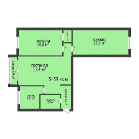 Продажа 3-комнатной квартиры КЖБИ