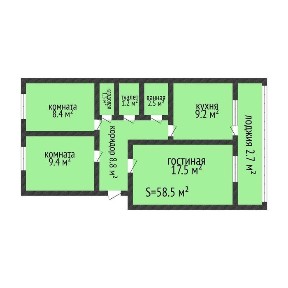 Продажа 3-комнатной квартиры Затобольск Тобыл