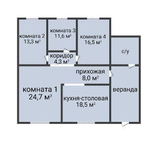 4-комн. дом в п. Заречный