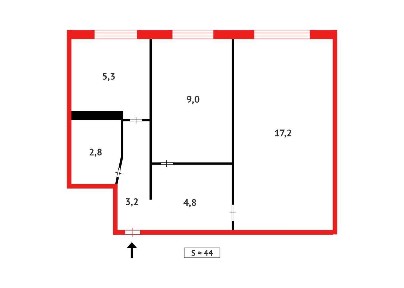 **Продам 2х в 3 мкр по Абая, Помощь в Ипотеке