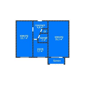Продажа 2-комнатной квартиры