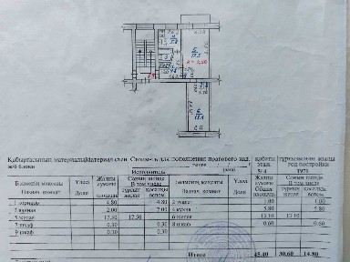 2-комнатная квартира 45 м², 4/5 этаж, Комсомольский 34