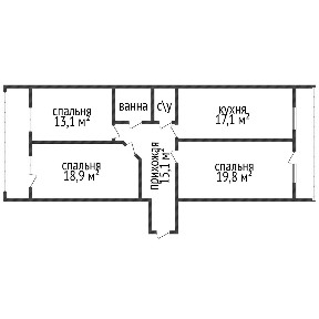 Продажа 3-комнатной квартиры садовая 100к2