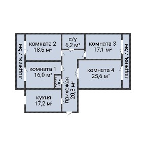4-комн. кв. ул. пл. в новом доме в центре