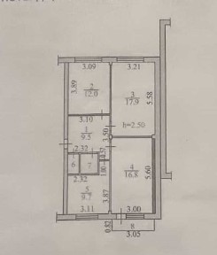 3х, Бажова 347, балкон, 70м2, 1980г. п. можно в ипотеку