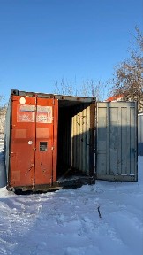 Сдам контейнер 40ф с полками на охраняемой промбазе