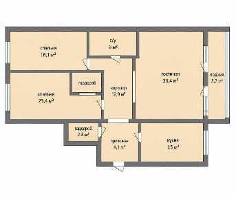 Продажа 3-комнатной квартиры в ЖК Театральный