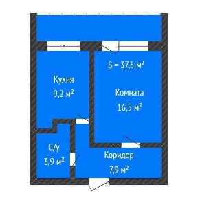 Продажа 1-комнатной квартиры