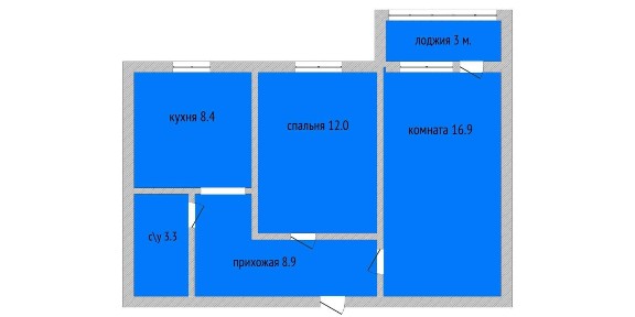 Продажа 2-комнатной квартиры 8 мкр